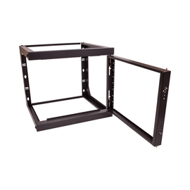 8U Open Wall Mount Frame Rack with Hinge - 18" Depth - LowVoltageCables
