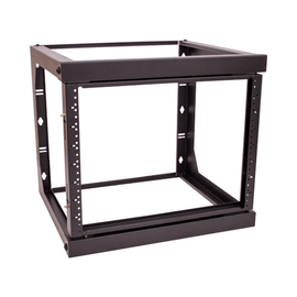 8U Open Wall Mount Frame Rack with Hinge - 18" Depth - LowVoltageCables