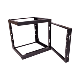9U Open Wall Mount Frame Rack with Hinge - 18" Depth - LowVoltageCables