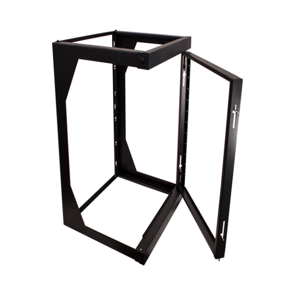 20U Open Wall Mount Frame Rack with Hinge - 18" Depth - LowVoltageCables