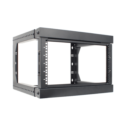 6U Open Wall Mount Frame Rack with Hinge - LowVoltageCables