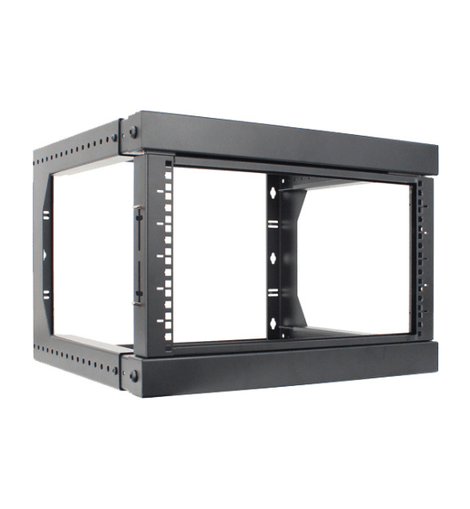 6U Open Wall Mount Frame Rack with Hinge - LowVoltageCables