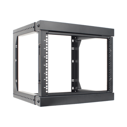 8U Open Wall Mount Frame Rack with Hinge - LowVoltageCables