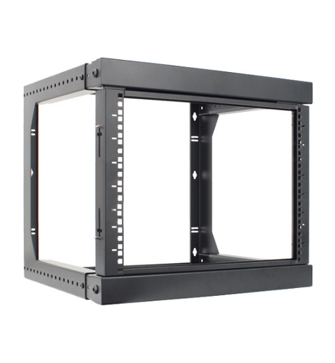9U Open Wall Mount Frame Rack with Hinge - LowVoltageCables