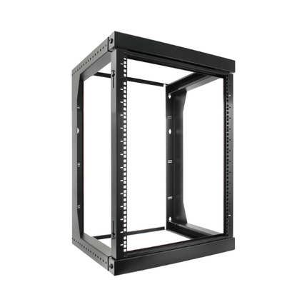16U Open Wall Mount Frame Rack with Hinge - LowVoltageCables