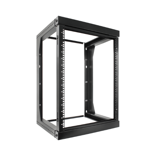 16U Open Wall Mount Frame Rack with Hinge - LowVoltageCables