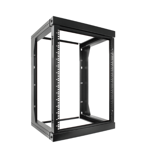 16U Open Wall Mount Frame Rack with Hinge - LowVoltageCables