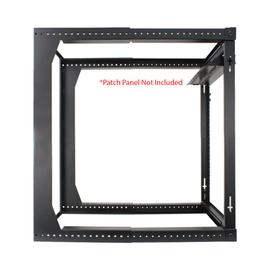 16U Open Wall Mount Frame Rack with Hinge - LowVoltageCables