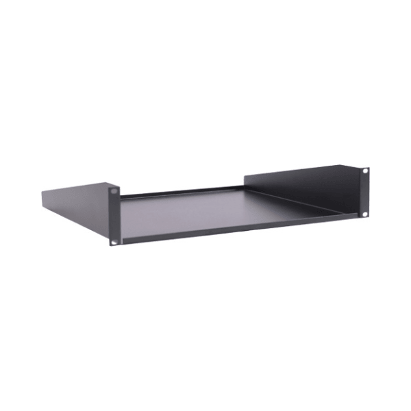 2U Non Vented Shelf - Black - LowVoltageCables