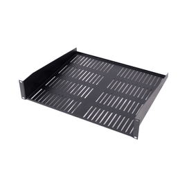 2U Vented Shelf - Black - LowVoltageCables