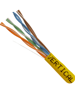 CAT5E 350Mhz Ethernet Cable Plenum Rated - Yellow - LowVoltageCables