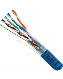 CAT5E Shielded 350Mhz Plenum Rated Bulk Cable - Blue - LowVoltageCables