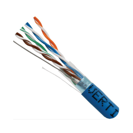 CAT5E Shielded 350Mhz Plenum Rated Bulk Cable - Blue - LowVoltageCables