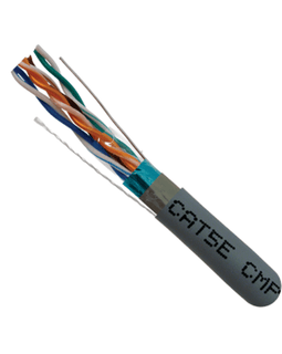 CAT5E Shielded 350Mhz Plenum Rated Bulk Cable - Gray - LowVoltageCables