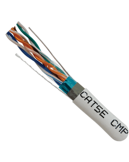 CAT5E Shielded 350Mhz Plenum Rated Bulk Cable - White - LowVoltageCables