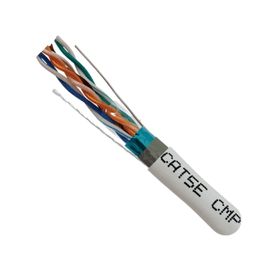 CAT5E Shielded 350Mhz Plenum Rated Bulk Cable - White - LowVoltageCables