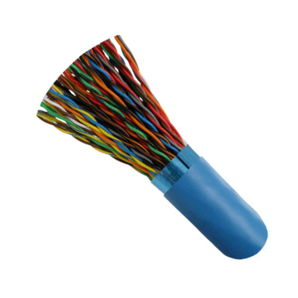 CAT5E STP 25 Pair Cable CMR Rated - Blue 100ft - LowVoltageCables