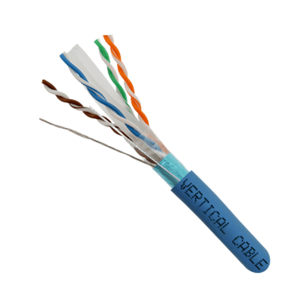 CAT6A 10 Gigabit Shielded Ethernet Cable 1000ft. - Blue - LowVoltageCables