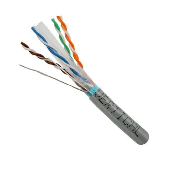 CAT6A 10 Gigabit Shielded Ethernet Cable 1000ft. - Gray - LowVoltageCables