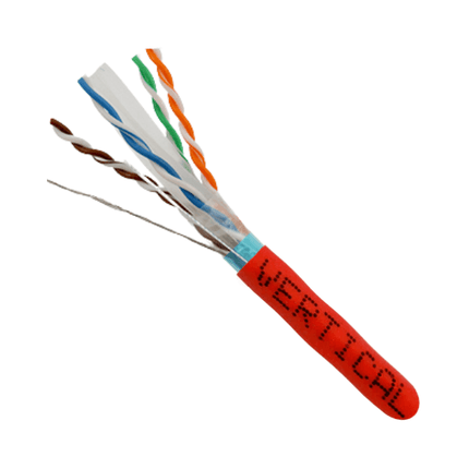 CAT6 Shielded 550Mhz Ethernet Cable Riser Rated - Red - LowVoltageCables