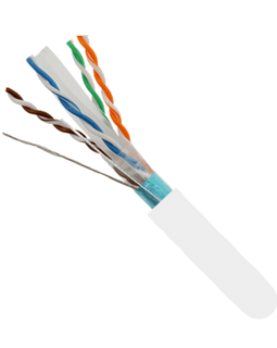 CAT6A 10 Gigabit Shielded Ethernet Cable 1000ft. - White - LowVoltageCables