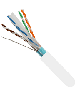 CAT6 Shielded 550Mhz Ethernet Cable Riser Rated - White - LowVoltageCables