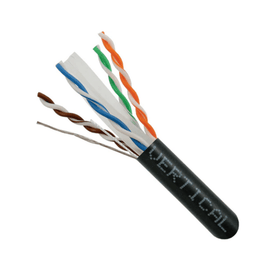 CAT6A 10 Gigabit Ethernet Cable Riser Rated - Black - LowVoltageCables