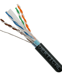 CAT6A 10 Gigabit Shielded Ethernet Cable 1000ft. - Black - LowVoltageCables