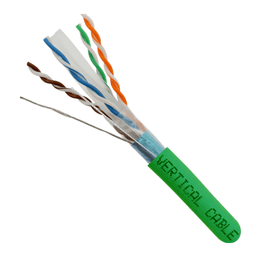 CAT6A 10 Gigabit Shielded Ethernet Cable 1000ft. - Green - LowVoltageCables