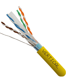 CAT6A 10 Gigabit Shielded Ethernet Cable 1000ft. - Yellow - LowVoltageCables