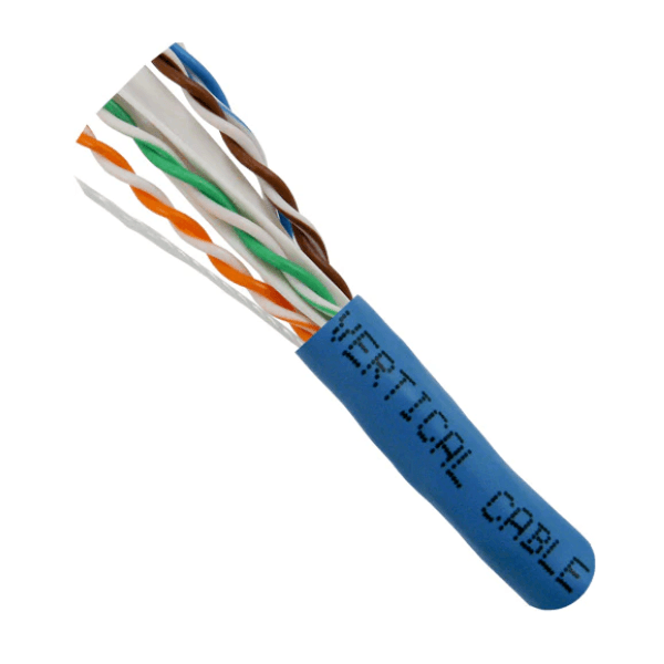CAT6A 10 Gigabit Ethernet Cable Plenum Rated - Blue - LowVoltageCables