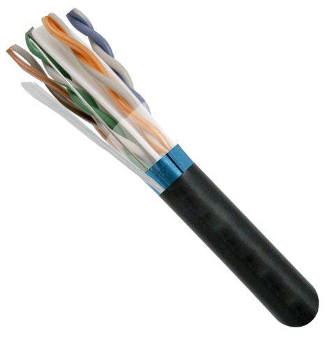 CAT6 Shielded 550Mhz Ethernet Cable Plenum Rated - Black - LowVoltageCables