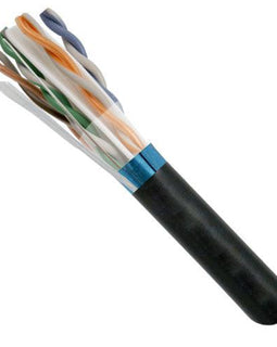 CAT6 Shielded 550Mhz Ethernet Cable Plenum Rated - Black - LowVoltageCables