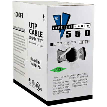 CAT6 550Mhz Ethernet Cable Low Smoke Zero Halogen - White LSZH - LowVoltageCables