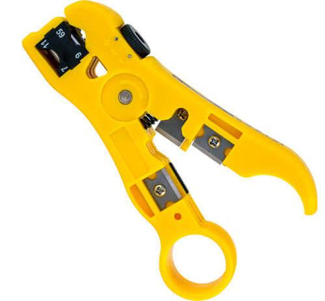 Universal Stripping Tool | RG59, RG6, RG7, RG11, CATs, Flat Telephone Wire - Low Voltage Cables
