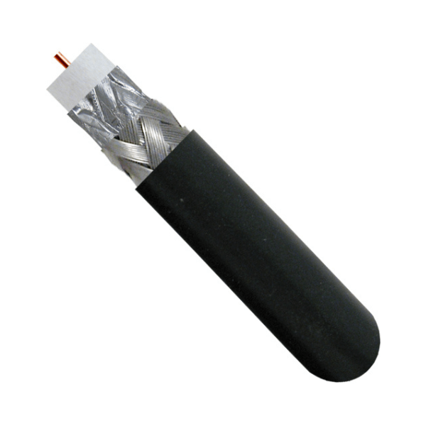 RG6 Standard Shield Coaxial - 1000ft Black - LowVoltageCables