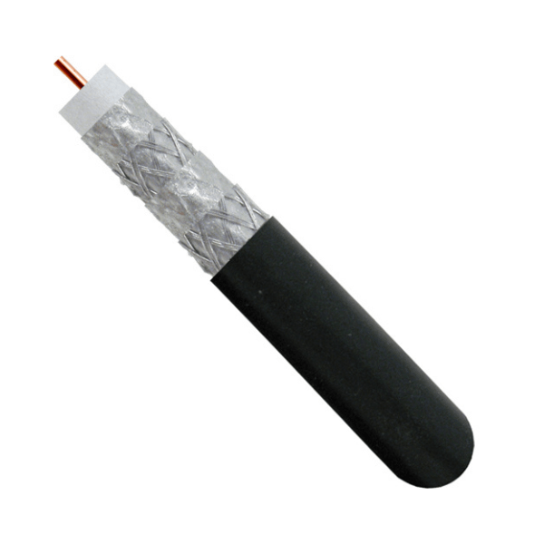 RG6 Direct Burial Quad Shield - 1000ft Black - LowVoltageCables