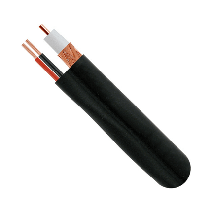 RG59 Siamese Direct Burial CCA Braid - Black - LowVoltageCables