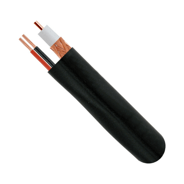 RG59 Siamese Direct Burial CCA Braid - Black - LowVoltageCables