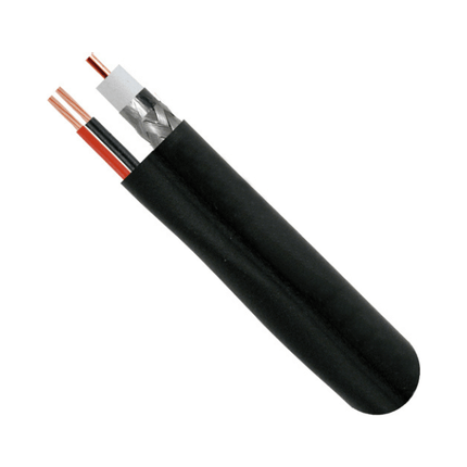 RG6 Siamese Direct Burial Standard Shield  - Black - LowVoltageCables