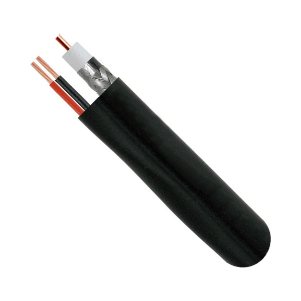 RG6 Siamese Direct Burial Standard Shield  - Black - LowVoltageCables