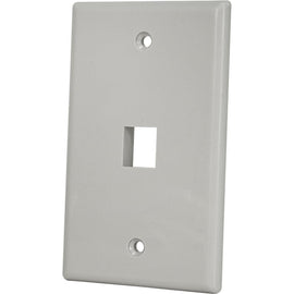 1 Port Wall Plate - Gray - LowVoltageCables