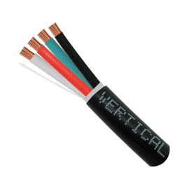 16AWG 4 Conductor Audio Cable - Direct Burial - 500ft. - Black - LowVoltageCables