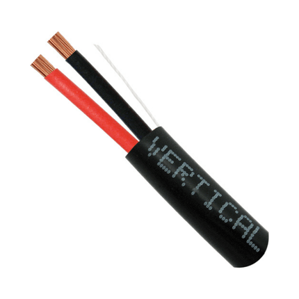12awg 2 conductor audio cable - cmr rated - 500ft. - black