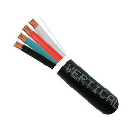 14AWG 4 Conductor Audio Cable - Direct Burial - 500ft. - Black - LowVoltageCables