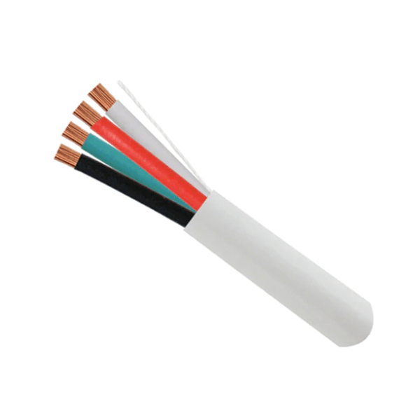 14AWG 4 Conductor Audio Cable - CMR Rated - 1000ft. - White - LowVoltageCables