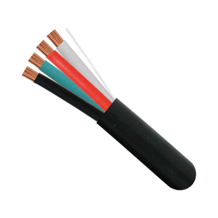 18AWG 4 Conductor, Stranded (16 Strand), PVC Jacket, CMR, CL3, Pull Box, 500ft.  SKU: 209-2329/BK