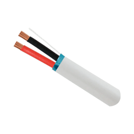 16AWG 2 Conductor Shielded Audio Cable - CMR Rated - 500ft. - White - LowVoltageCables