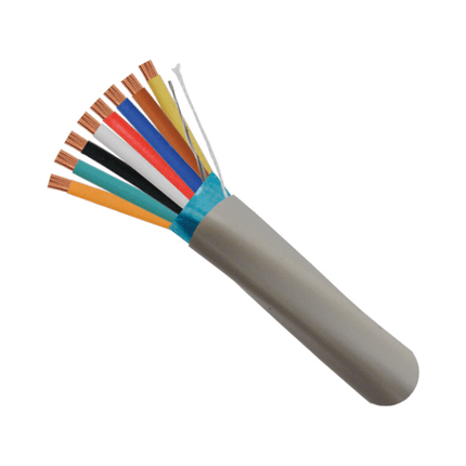 18AWG 8 Conductor Shielded Security Cable - 1000ft. - Gray - LowVoltageCables