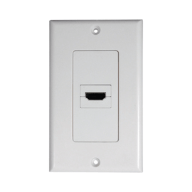 1 HDMI Wall Plate  - White - LowVoltageCables